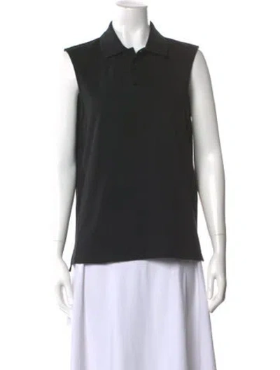 Pre-owned Saint Laurent Sleeveless Polo In Black