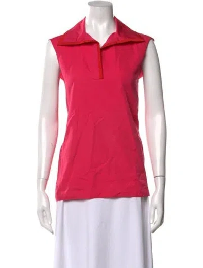 Pre-owned Saint Laurent Sleeveless Polo In Pink