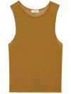 Saint Laurent Viscose Brown Tops In Black