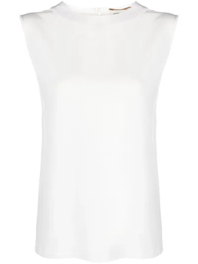 SAINT LAURENT SLEEVELESS SATIN TANK TOP