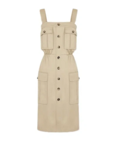 SAINT LAURENT SAHARIENNE DRESS IN COTTON GABARDINE