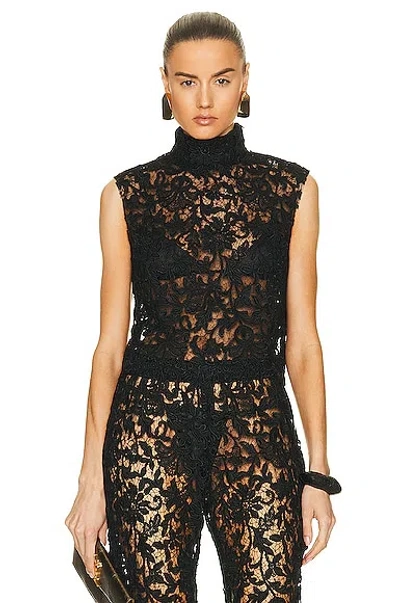 Saint Laurent Sleeveless Top In Noir