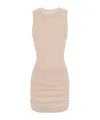 Saint Laurent Abito Canotta In Tulle In Nude