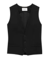 Saint Laurent Sleeveless Vest In Black