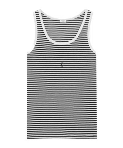 SAINT LAURENT SAINT LAURENT CASSANDRE STRIPED TANK TOP