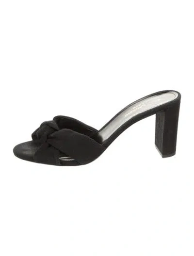 Pre-owned Saint Laurent Slides In Black