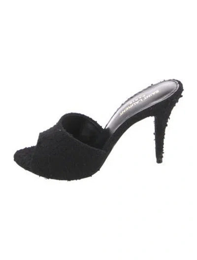 Pre-owned Saint Laurent Slides In Black