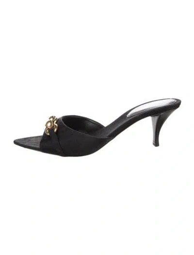 Pre-owned Saint Laurent Slides In Black