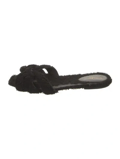 Pre-owned Saint Laurent Slides In Black