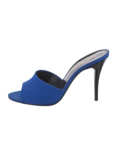 Pre-owned Saint Laurent Slides In Blue