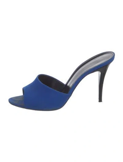 Pre-owned Saint Laurent Slides In Blue