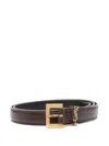 Saint Laurent Slim Cassandre Belt With Square Buckle