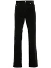 Saint Laurent Slim-cut Corduroy Trousers In Black