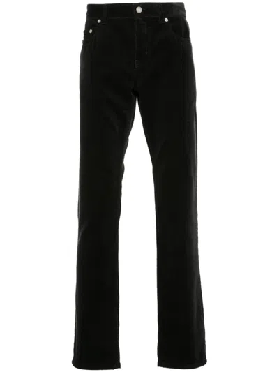 Saint Laurent Slim-cut Corduroy Trousers In Black