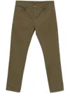 Saint Laurent Slim-cut Trousers In Green