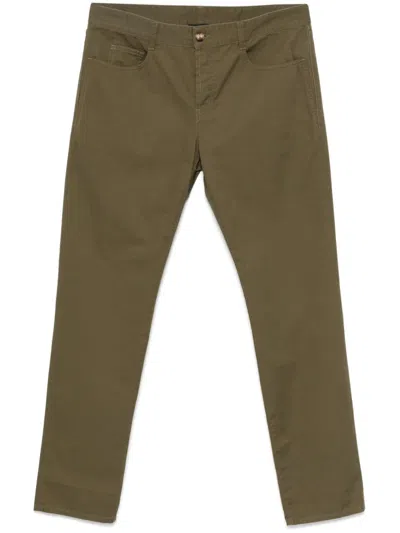 Saint Laurent Slim-cut Trousers In Green