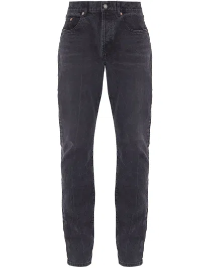 Saint Laurent Slim Denim Jeans In Black