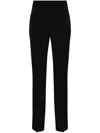 SAINT LAURENT SLIM FIT BLACK WOOL TROUSERS FOR MEN