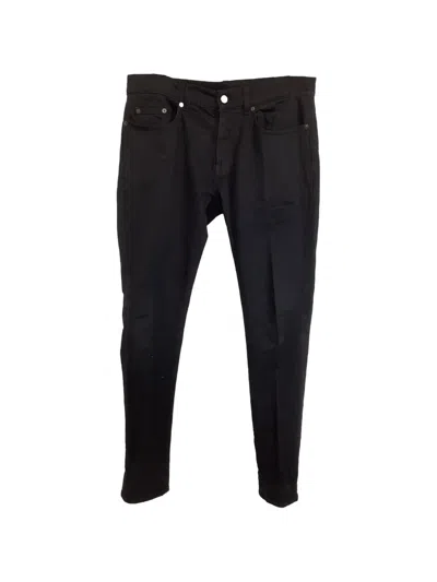 Pre-owned Saint Laurent Slim-fit Cotton Jeans In Black