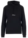 Saint Laurent Slim Fit Hoodie Sweatshirts Black In Black