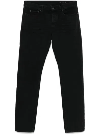 Saint Laurent Corduroy Straight-leg Trousers In Black