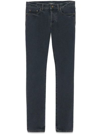 Saint Laurent Five-pocket Slim-fit Jeans In Blue