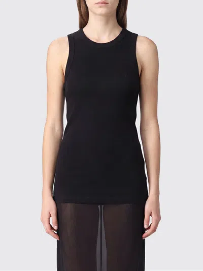 Saint Laurent Slim Fit Stretch-cotton Scoop Neck Tank Top In Black