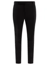 Saint Laurent Slim-fit Trousers With Tailored Silhouette And Smooth Finish In Black
