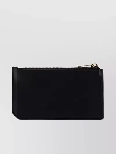 Saint Laurent Slim Leather Card Holder In Black
