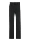 Saint Laurent 90s Style Slim-fit Jeans In Black Rock Denim In Black