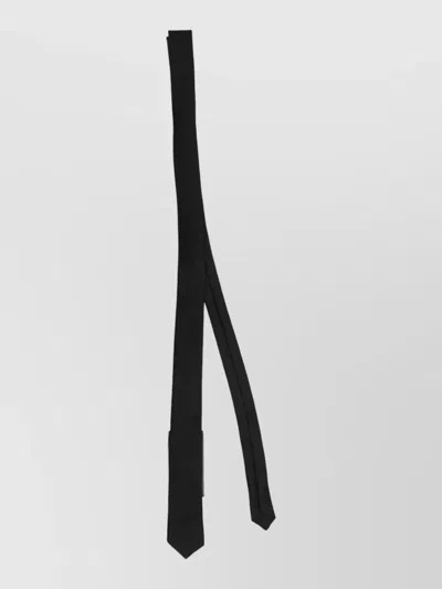 Saint Laurent Slim Silk Tie Tonal Cassandre Pattern In Brown