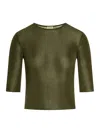 Saint Laurent Cropped Top With Cassandre