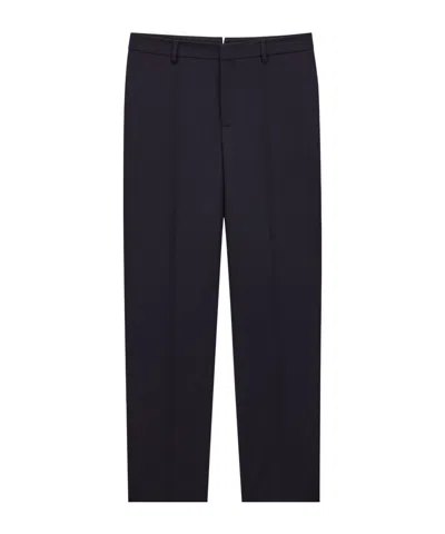 Saint Laurent Slim-fit Pants In Wool Gabardine In Black