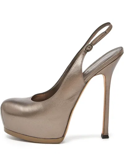 Pre-owned Saint Laurent Slingback Heeled Sandals