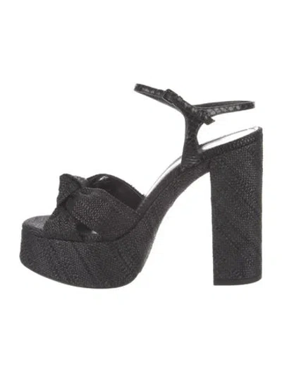 Pre-owned Saint Laurent Slingback Sandals In Black