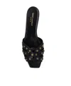 Saint Laurent Slip-on Square-toe Sandals In Black