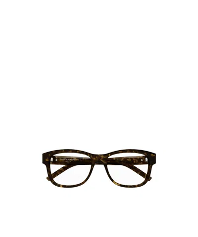 Saint Laurent Slm 132 Wayfarer-frame Glasses In Black