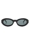 Saint Laurent Sunglasses Sl M136 001 Oval Frame In Black