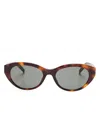 Saint Laurent Slm148 Sunglasses In Brown