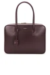 Saint Laurent Slp Bauletto Bag In Burgundy