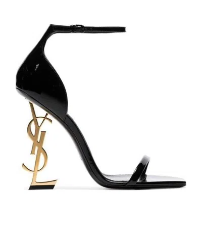 SAINT LAURENT SAINT LAURENT OPYUM LOGO PLAQUE SANDALS