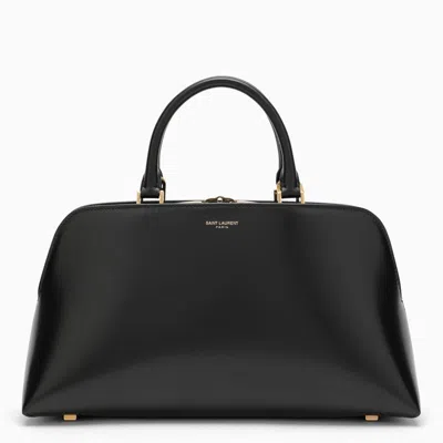 SAINT LAURENT SAINT LAURENT SMALL BLACK SHINY LEATHER DUFFLE BAG SAC DE JOUR WOMEN