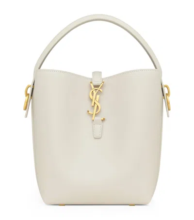 Saint Laurent Small Calfskin Le 37 Bucket Bag In White