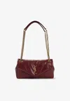 Saint Laurent Small Calypso Shoulder Bag In Burgundy
