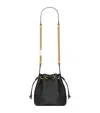 Saint Laurent Small Cassandre Bucket Bag In Black