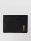 Saint Laurent Small Cassandre Crocodile Card Holder