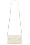 Saint Laurent Small Chain Pouch Bag In Crema Soft