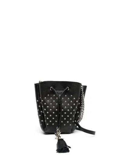 Pre-owned Saint Laurent Small Emmanuelle Bucket Bag In Black