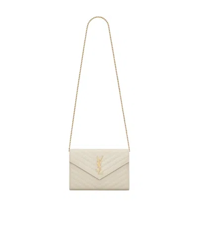 Saint Laurent Small Envelope Bag In Nude
