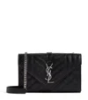 Saint Laurent Small Envelope Matelassé Shoulder Bag In Black